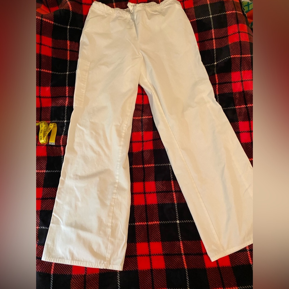 Smart Scrubs White Scrub Pants small,  spot pictured